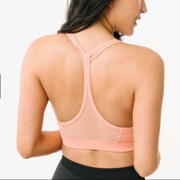 Zyia Active Peach Grid Mesh Sport Bra Size Small - Picture 3 of 12